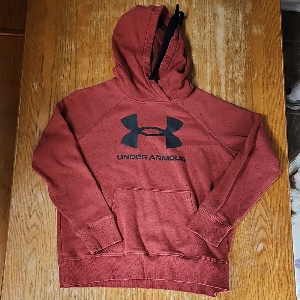 Under Armour Maroon Hoodie with Black Logo